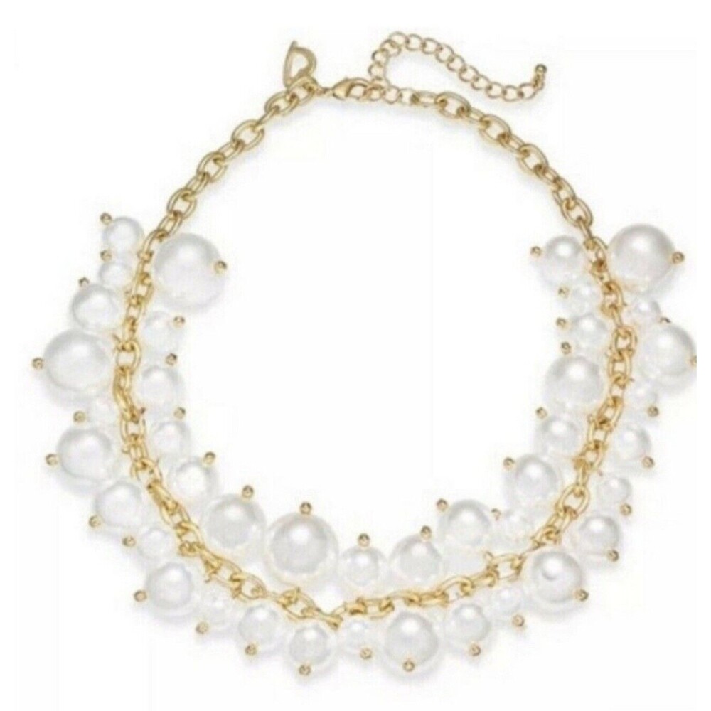Thalia Sodi Chunky Faux Pearl Statement Necklace New